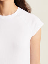 Stretch Raglan Baby Tee - White
