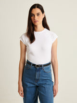 Stretch Raglan Baby Tee - White