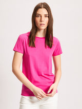 Short Sleeve Crewneck Tee - Fuschia-Patrick Assaraf-Over the Rainbow