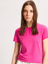 Short Sleeve Crewneck Tee - Fuschia-Patrick Assaraf-Over the Rainbow