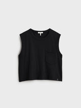 Slub Pocket Tank - Black-RAG + BONE-Over the Rainbow