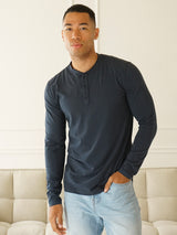 Whitley Henley Top - Navy-Benson-Over the Rainbow