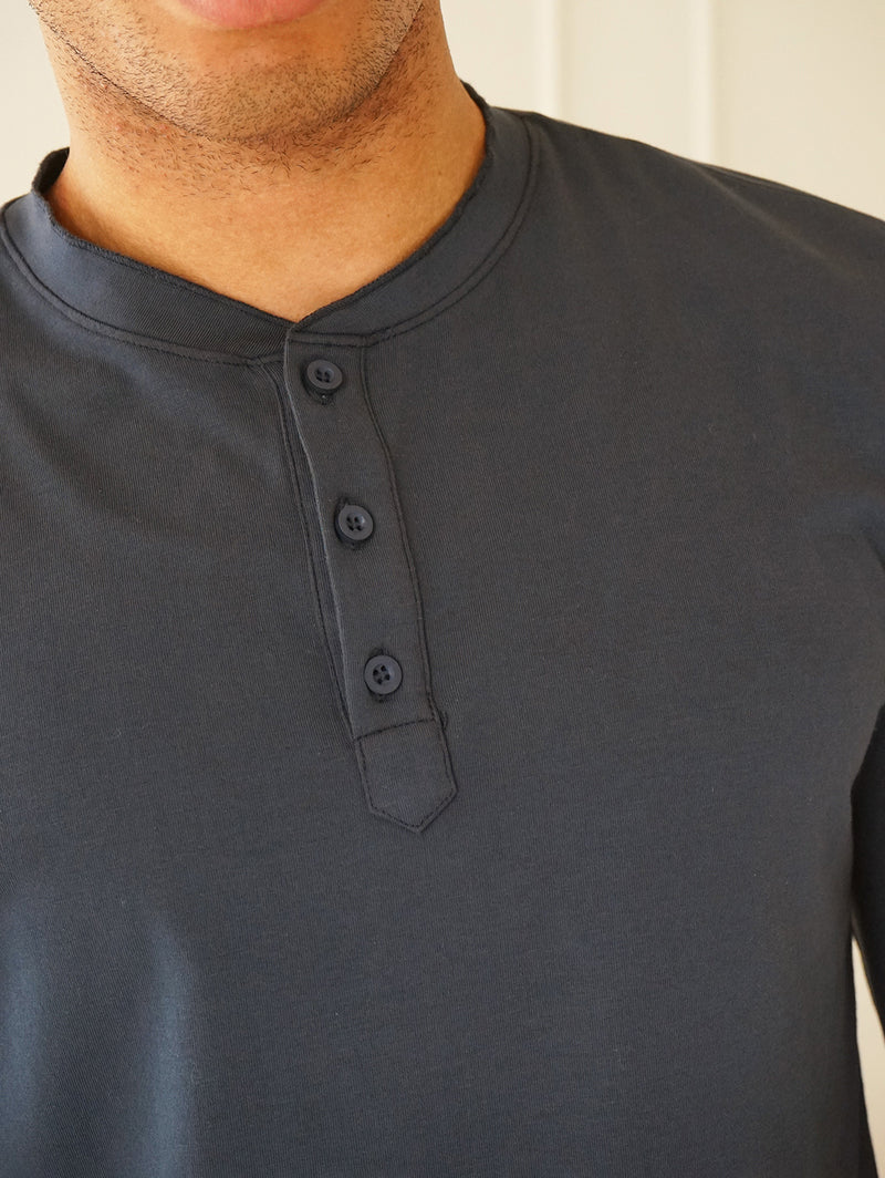 Whitley Henley Top - Navy-Benson-Over the Rainbow