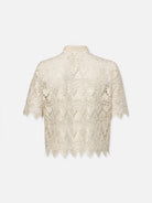 Lace Button Up Shirt - Ecru-FRAME-Over the Rainbow
