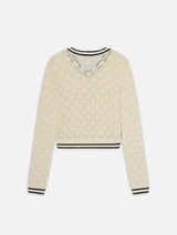 The Rookie Cardigan - Cream Multi