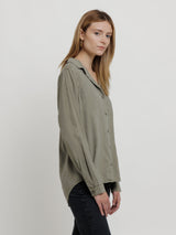 Button Down Shirt - Army-Bella Dahl-Over the Rainbow