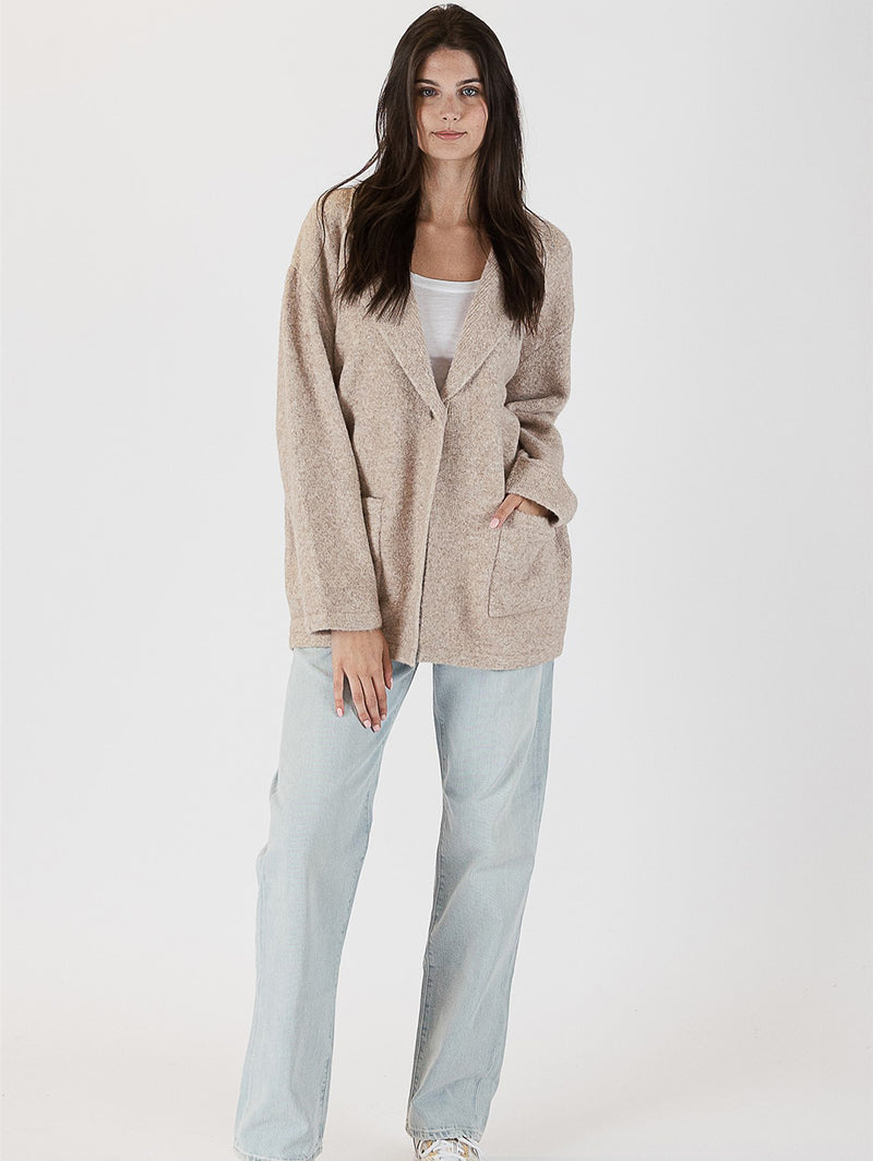 Winston Blazer Sweater - Oat-LYLA+LUXE-Over the Rainbow