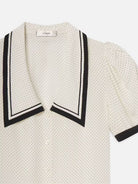 The Polka Dot Sailor Blouse - Cream-FRAME-Over the Rainbow