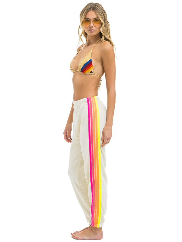 5 Stripe Sweatpant - Vintage White