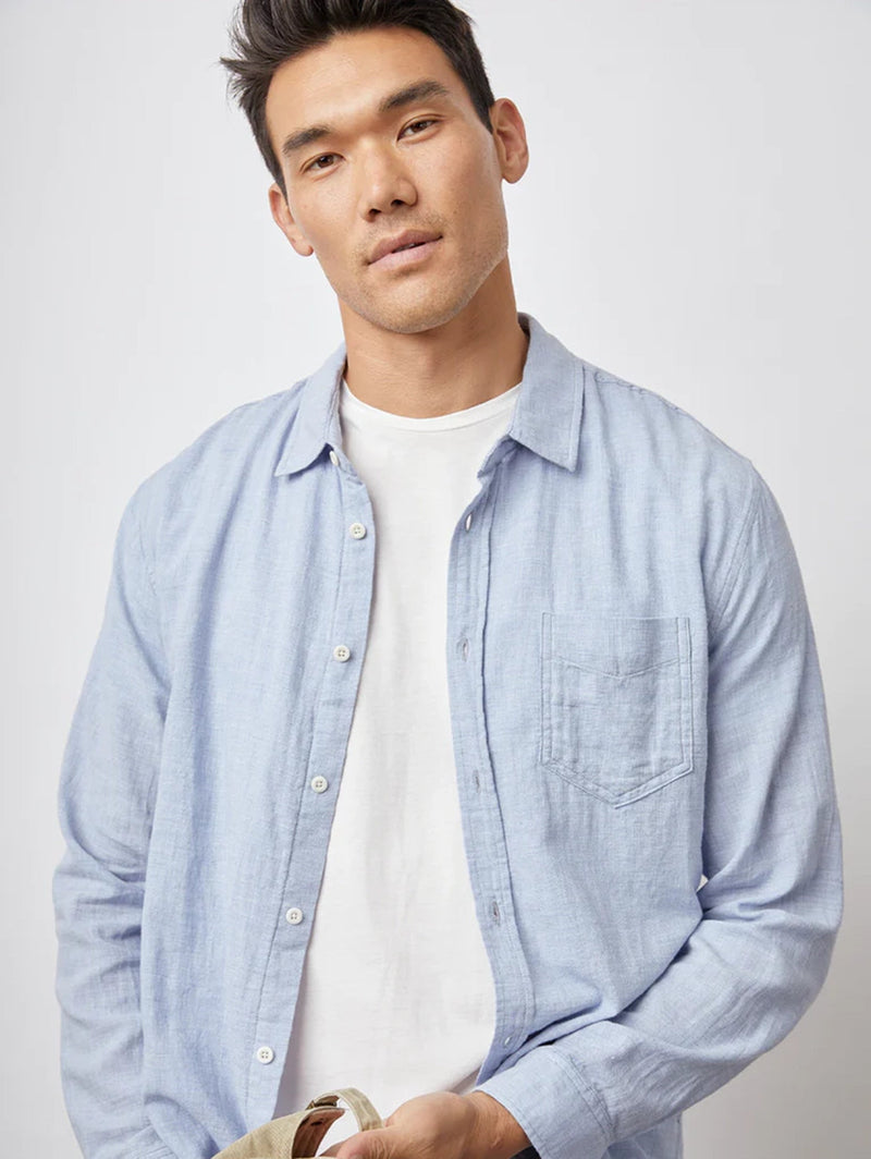 Wyatt Shirt - Blue Melange-Rails-Over the Rainbow