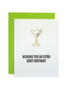 Extra Dirty Birthday Paper Clip Letterpress Card-CHEZ GAGNE LETTERPRESS-Over the Rainbow