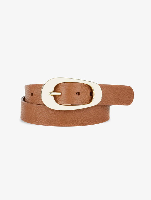 Zya Pebbled Belt - Mouton Nappa