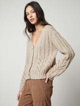 Hazel Cable Cardigan-Velvet-Over the Rainbow