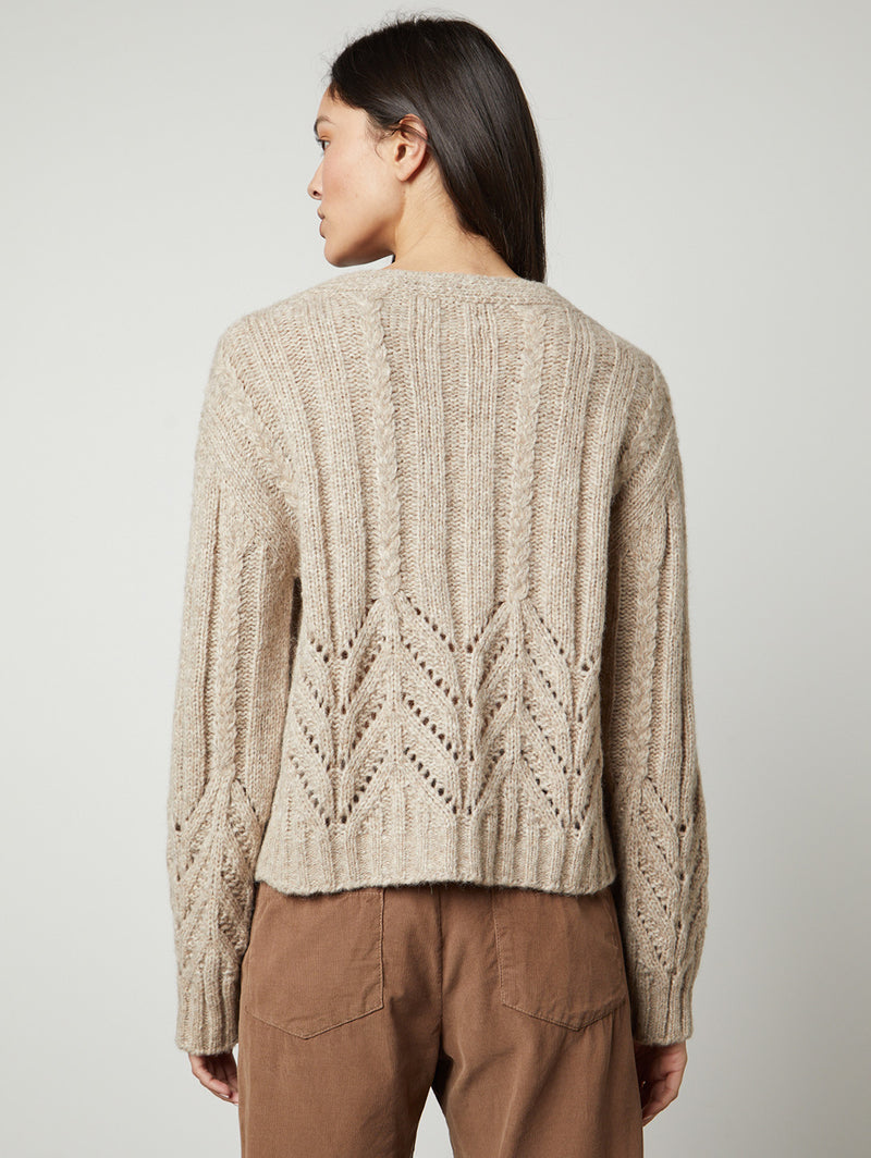 Hazel Cable Cardigan-Velvet-Over the Rainbow