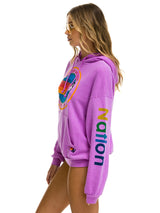 Aviator Nation Logo Pullover Hoodie - Neon Purple-AVIATOR NATION-Over the Rainbow