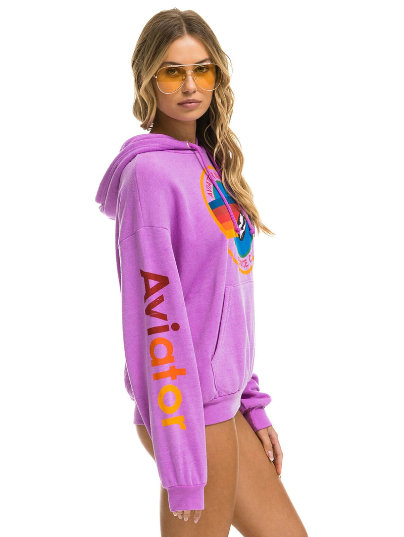 Aviator Nation Logo Pullover Hoodie - Neon Purple-AVIATOR NATION-Over the Rainbow