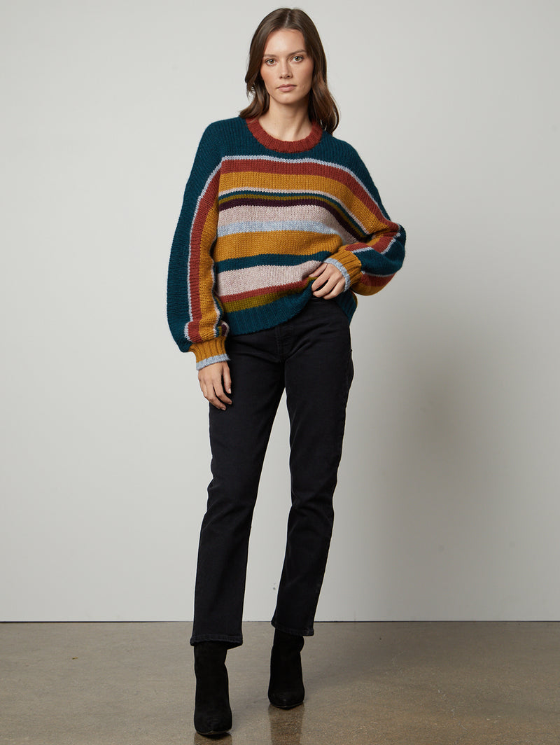 Samara Alpaca Sweater - Multi-Velvet-Over the Rainbow