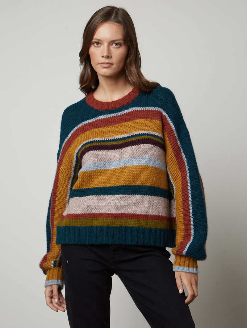 Samara Alpaca Sweater - Multi-Velvet-Over the Rainbow