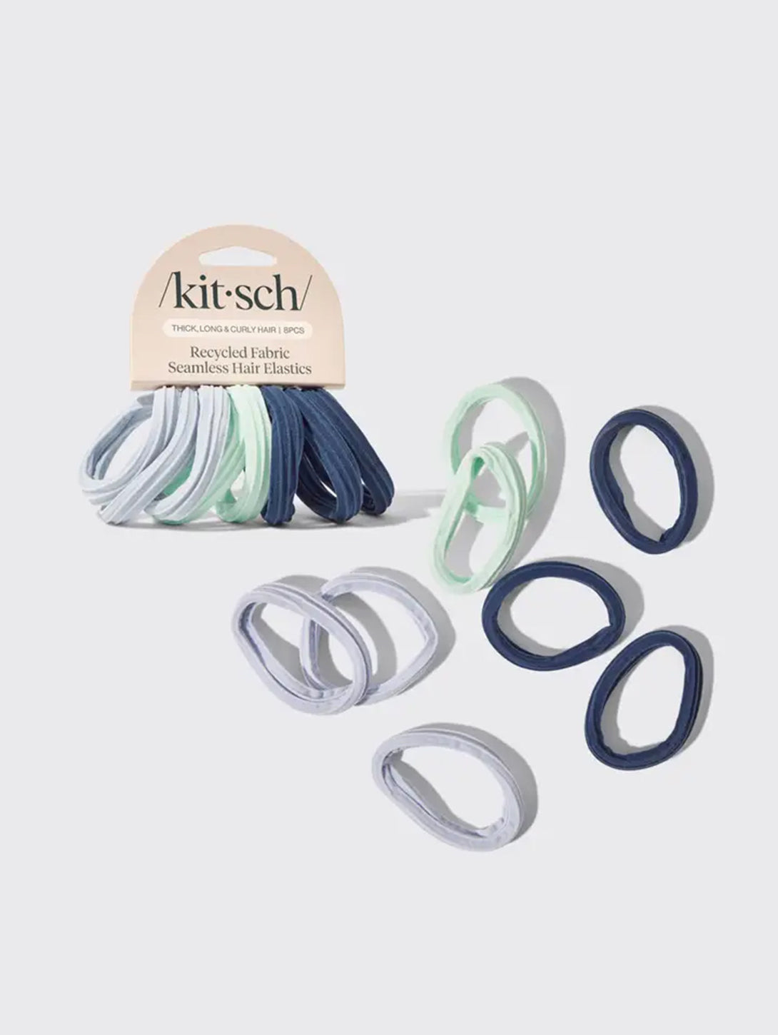 Seamless Hair Elastics 8pc Set- Garden Bouquet-KITSCH-Over the Rainbow