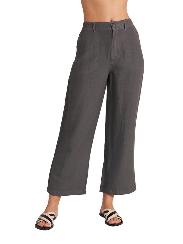 Blakely Utility Wide Leg Crop - Charcoal-Bella Dahl-Over the Rainbow