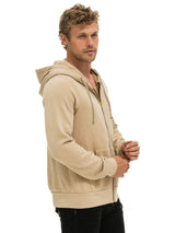 Bolt Zip Hoodie - Sand/Neon Pink-AVIATOR NATION-Over the Rainbow