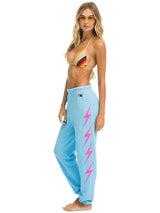 Bolt 4 Sweatpant - Sky/Neon Pink-AVIATOR NATION-Over the Rainbow
