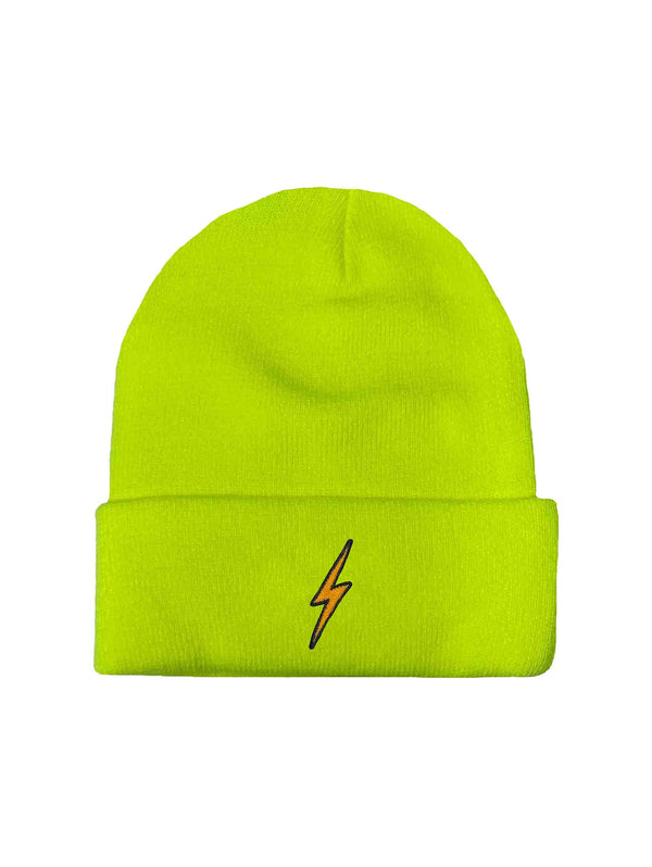 Bolt Full Rib Beanie - Neon Yellow-AVIATOR NATION-Over the Rainbow