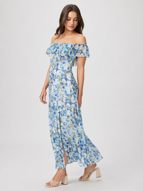 Carmelia Dress - French Blue Multi-Paige-Over the Rainbow