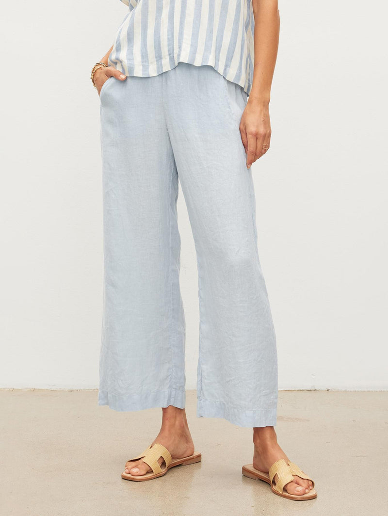 Lola Linen Pant - Billow-Velvet-Over the Rainbow