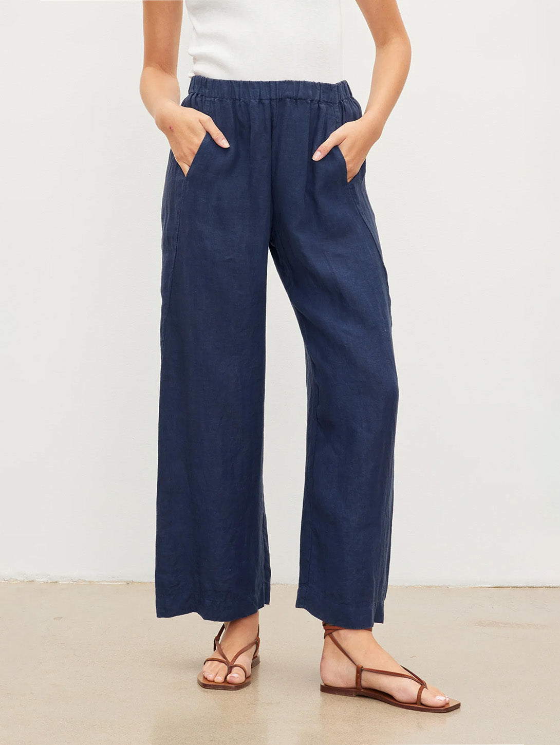 Lola Linen Pant - Shadow-Velvet-Over the Rainbow