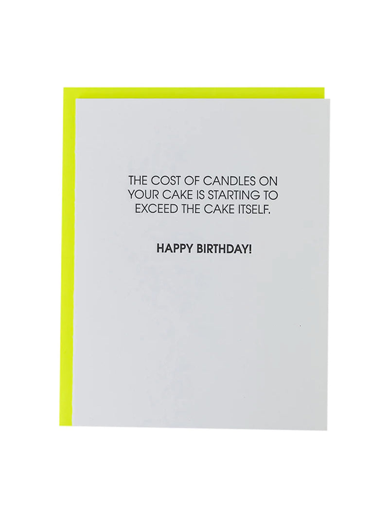 Cost of Candles - Letterpress Card-CHEZ GAGNE LETTERPRESS-Over the Rainbow