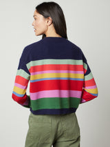 Kacey Stripe Sweater-Velvet-Over the Rainbow