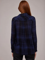 Classic Button Down Shirt - Admiral Blue Plaid-Bella Dahl-Over the Rainbow