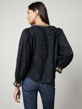 Ania Embroidered Top-Velvet-Over the Rainbow