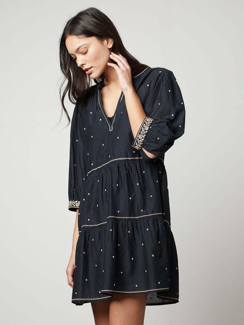 Kiley Embroidered Dress-Velvet-Over the Rainbow