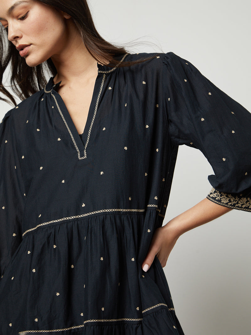 Kiley Embroidered Dress-Velvet-Over the Rainbow