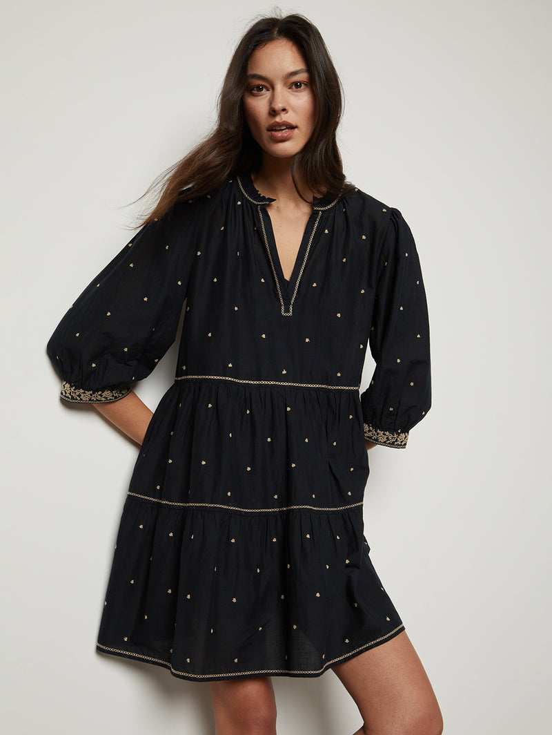 Kiley Embroidered Dress-Velvet-Over the Rainbow