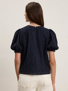 Dalyn Eyelet Top - Ink-Velvet-Over the Rainbow