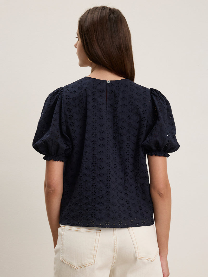 Dalyn Eyelet Top - Ink-Velvet-Over the Rainbow