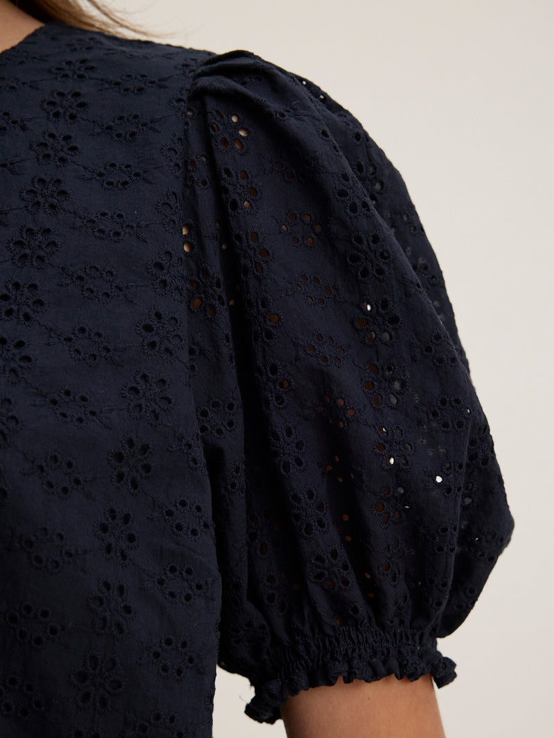 Dalyn Eyelet Top - Ink-Velvet-Over the Rainbow