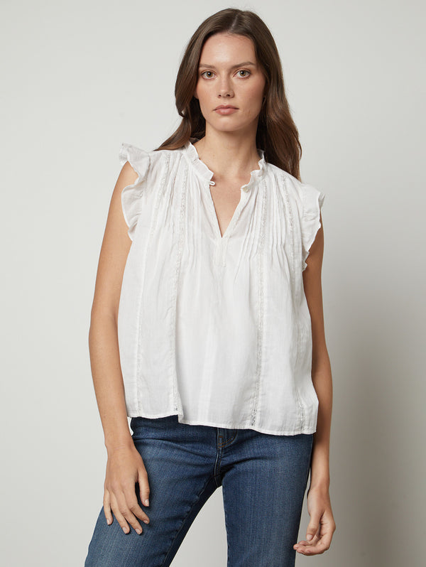 Liana Lace Top - White-Velvet-Over the Rainbow