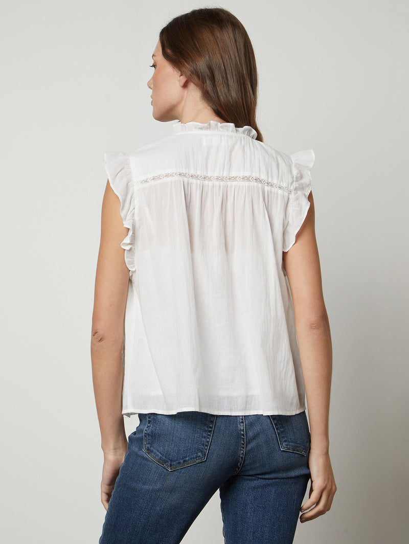Liana Lace Top - White-Velvet-Over the Rainbow