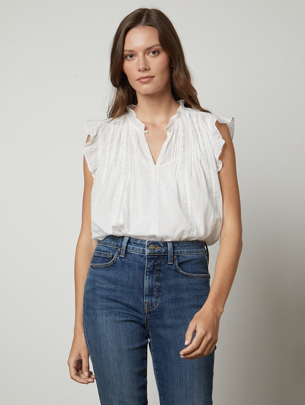 Liana Lace Top - White-Velvet-Over the Rainbow