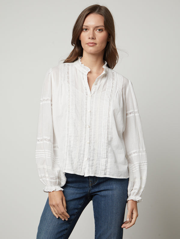 Romy Lace Top - White-Velvet-Over the Rainbow