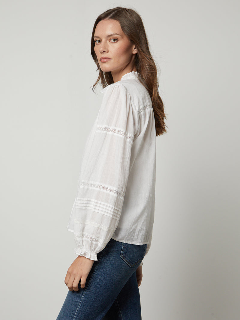 Romy Lace Top - White-Velvet-Over the Rainbow