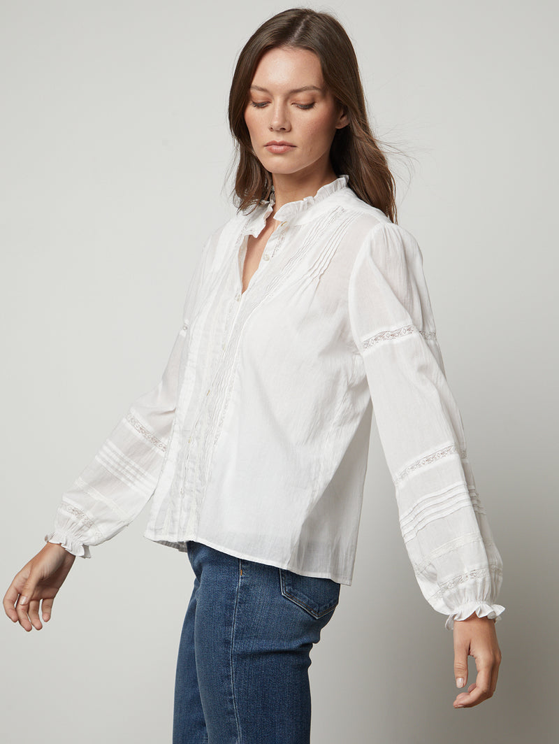 Romy Lace Top - White-Velvet-Over the Rainbow