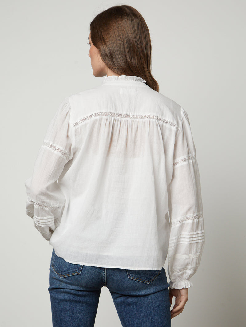 Romy Lace Top - White-Velvet-Over the Rainbow