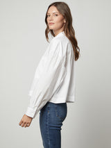 Lucille Shirt - White-Velvet-Over the Rainbow