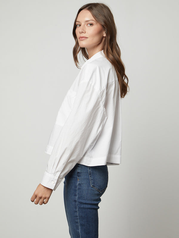 Lucille Shirt - White-Velvet-Over the Rainbow