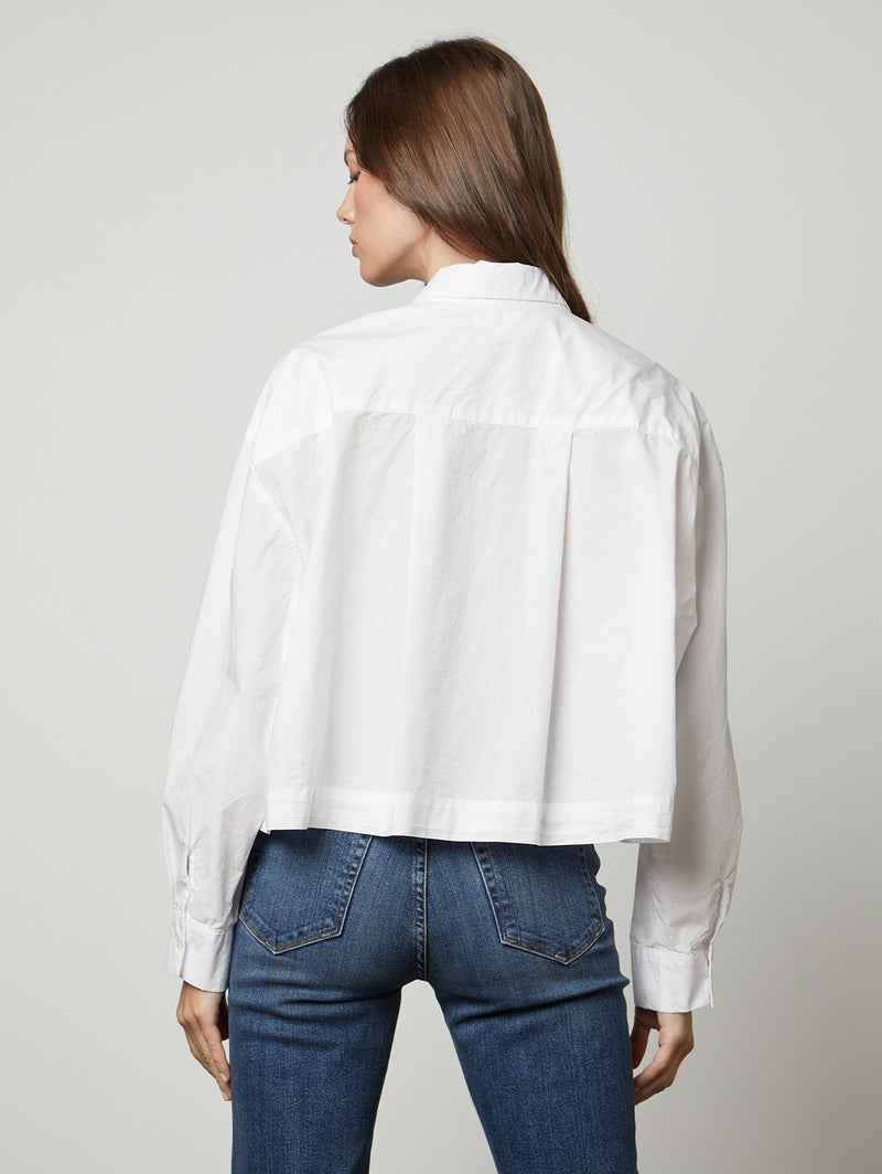 Lucille Shirt - White-Velvet-Over the Rainbow